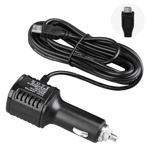 H519 Car Charger Driving Recorder Power Cord Dual USB With Display Charging Line, Specification: Micro Straight