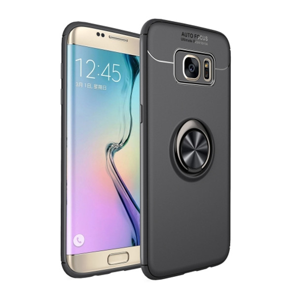 Shockproof TPU Case for Galaxy S7 Edge, with Holder (Black)