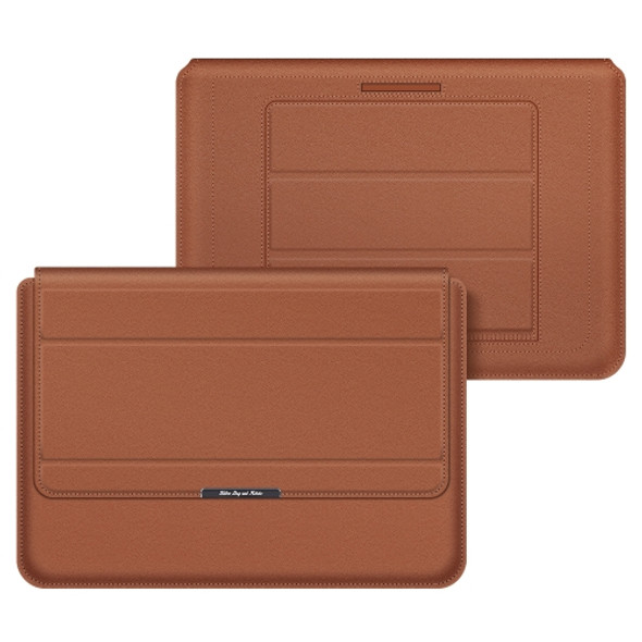 4 in 1 Uuniversal Laptop Holder PU Waterproof Protection Wrist Laptop Bag, Size:11/12inch(Brown)