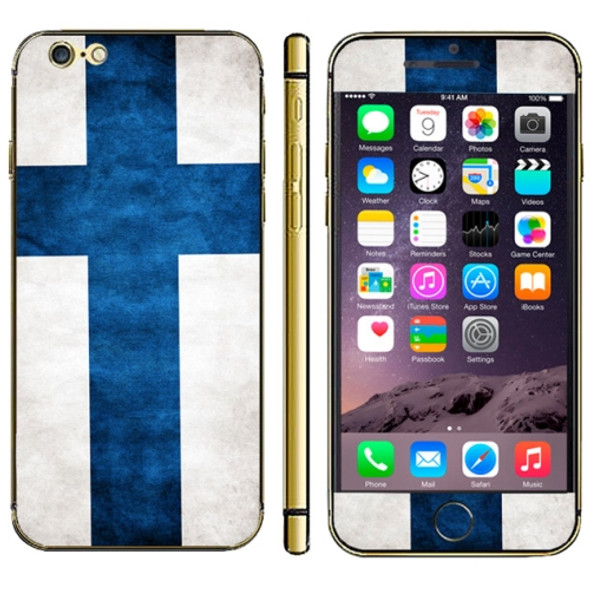 Finnish Flag Pattern Mobile Phone Decal Stickers for iPhone 6 & 6S