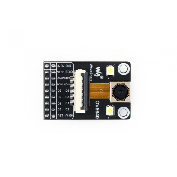 Waveshare OV5640 Camera Module Board (C), 5 Megapixel (2592x1944), Auto Focusing with Onboard Flash LED