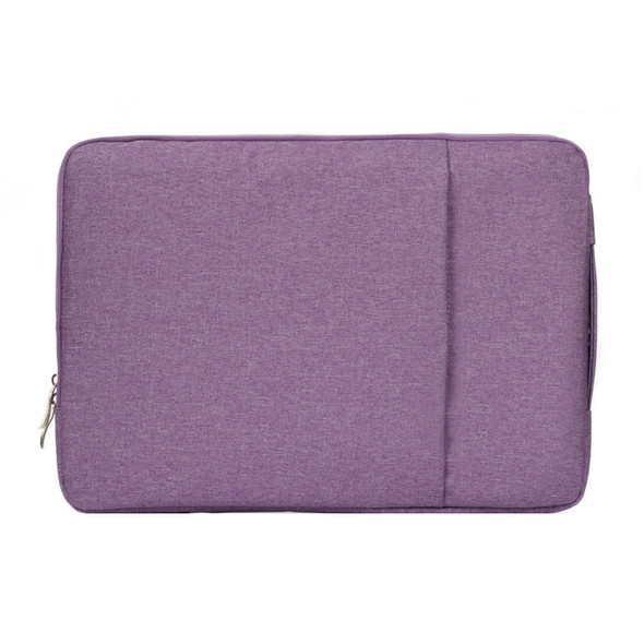 11.6 inch Universal Fashion Soft Laptop Denim Bags Portable Zipper Notebook Laptop Case Pouch for MacBook Air, Lenovo and other Laptops, Size: 32.2x21.8x2cm (Purple)