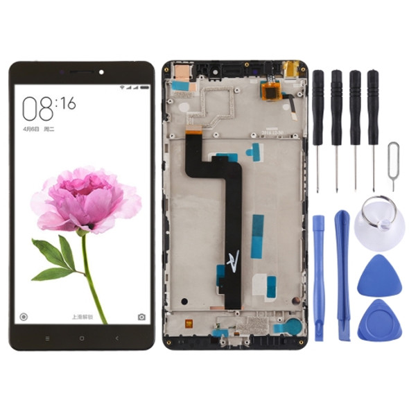 LCD Screen and Digitizer Full Assembly with Frame for Xiaomi Mi Max(Black)
