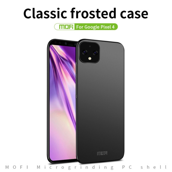 MOFI Frosted PC Ultra-thin Hard Case for Google Pixel 4(Black)