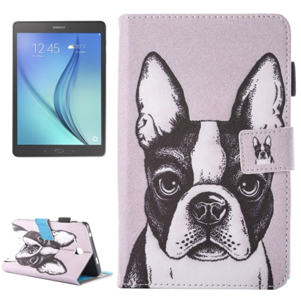 For Galaxy Tab A 7.0 (2016) / T280 Lovely Cartoon Bulldog Pattern Horizontal Flip Leather Case with Holder & Card Slots & Pen Slot