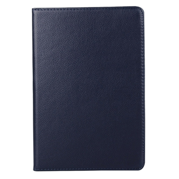 Litchi Texture 360 Degree Rotating Leather Protective Case with Holder for Galaxy Tab A 9.7 / P550 / T550(Dark Blue)