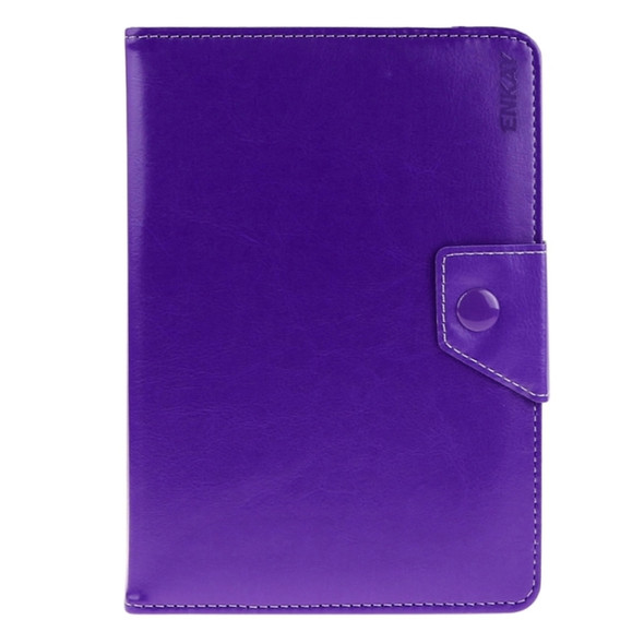 Universal Crazy Horse Texture Horizontal Flip Leather Case with Holder for 8 inch Tablet PC(Purple)