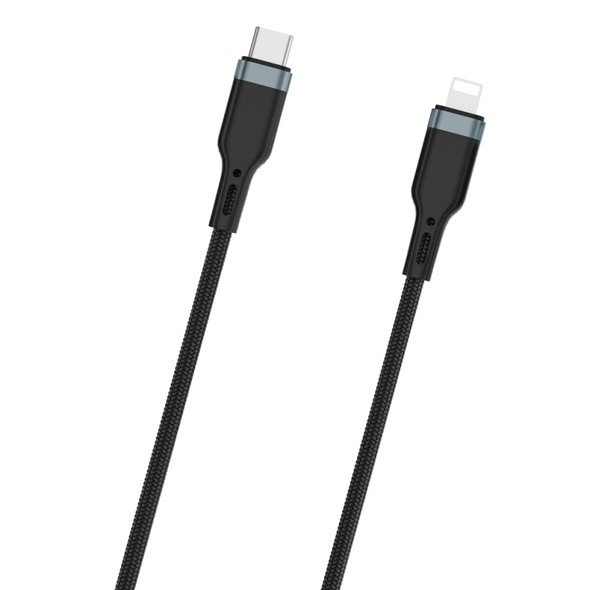 WIWU PT04 USB-C / Type-C to 8 Pin Platinum Data Cable, Cable Length:0.3m(Black)