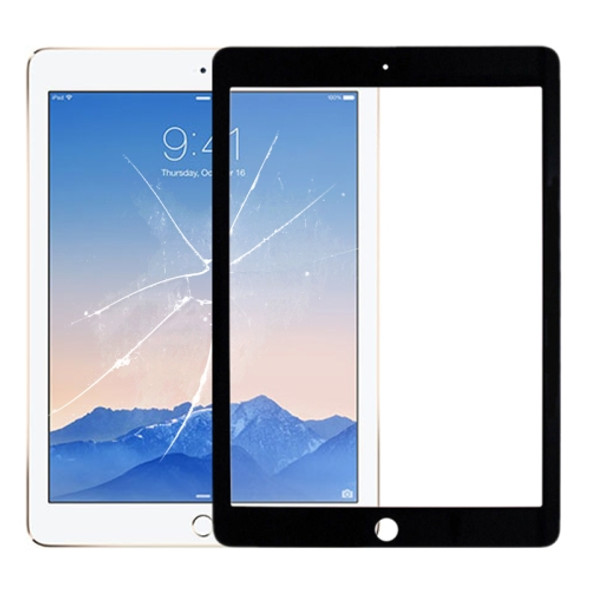 Front Screen Outer Glass Lens for iPad Air 2 / A1567 / A1566 (Black)