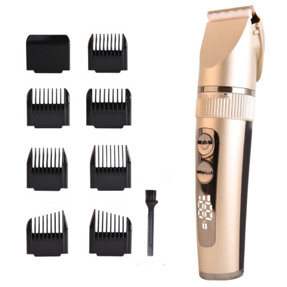 BF-868 LCD Digital Display Electric Hair Clipper Baby Children Adult Electric Hair Clipper Set(Gold)