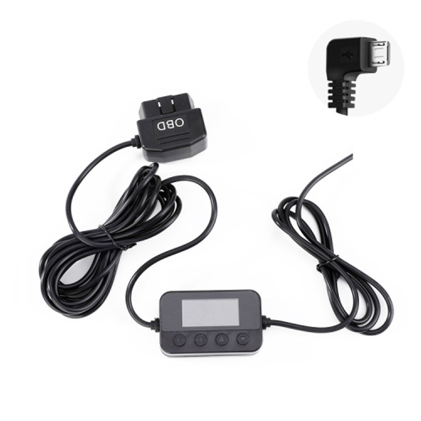 HS-01 Car Charger Line 24V To 5V Driving Recorder Buck Line Digital Shortage Video ACC Power Cord, Style: Micro Right Elbow