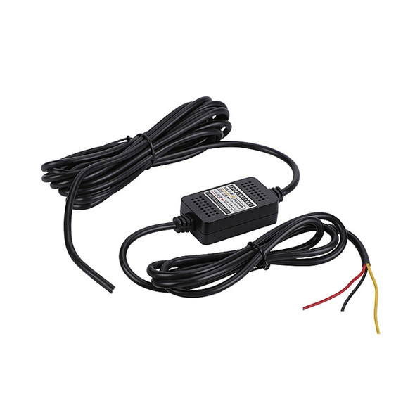 H516 Recording Step-down Line Shrinkage Video Car Charger Line Parking Monitoring Three-Core Power Cord, Model: Without Fuse(Mini Right Elbow)