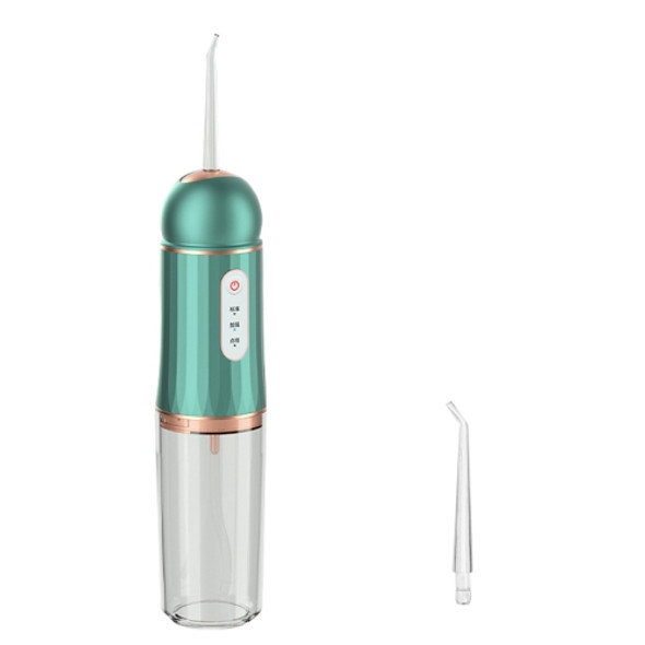 A9 Household Electric Portable Tooth Cleaner Oral Care Dental Floss Tooth Cleane 1 Nozzle(Green Gold)