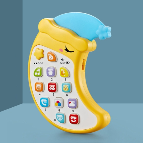 YS2809A Simulation Moon Phone Story Machine Bilingual Music Baby Early Education Toy(Lemon Yellow)