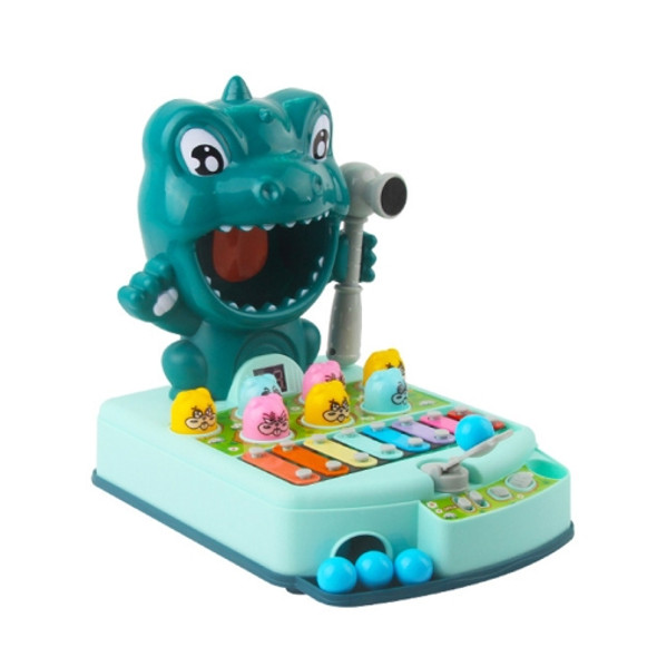 Multifunctional Hitting Hamster Toy Children Educational Light and Music Toy, Style: Charging Dinosaur-Green