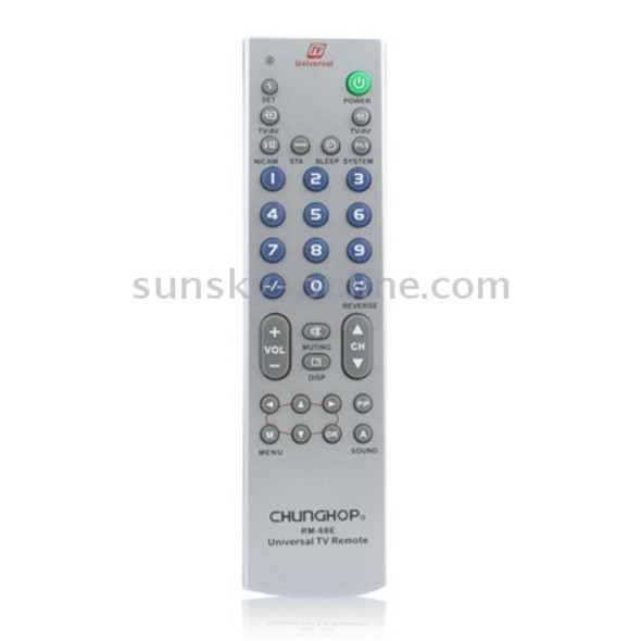 Chunghop Universal TV Remote Control (RM-68E)(Silver)