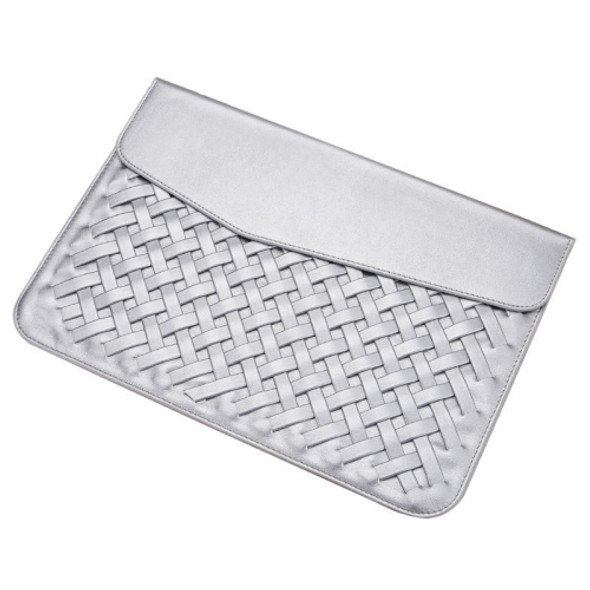 Hand-Woven Computer Bag Notebook Liner Bag, Applicable Model: 11 inch (A1370 / 1465)(Silver)