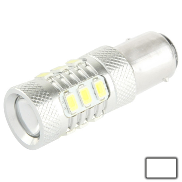 1157 11W White LED Brake Light for Vehicles, DC 12-30V, 12 LED SMD 5630 Light + 5W 1 LED CREE Light