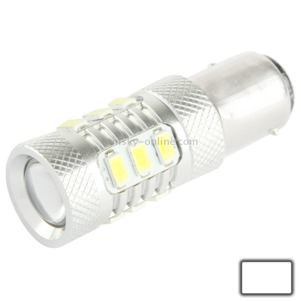 1157 11W White LED Brake Light for Vehicles, DC 12-30V, 12 LED SMD 5630 Light + 5W 1 LED CREE Light