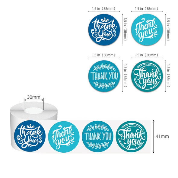 2 Sets Love Thank You Gilding Stamping Sticker(Green)