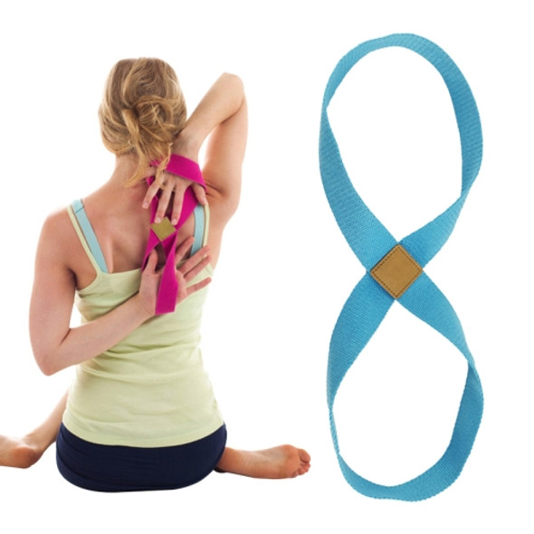 2 PCS Yoga Stretch Belt Cotton Thick Mobius Strip(Light Blue)