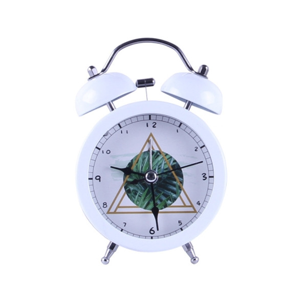 Children Cute Cartoon Bedside Multifunctional Mechanical Alarm Clock(White)
