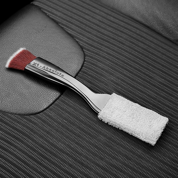 2 PCS Car Air-Conditioned Air Outlet Cleaning Brush Car Interior Cleaning Tool Dust  Soft Hair Brush(Black )