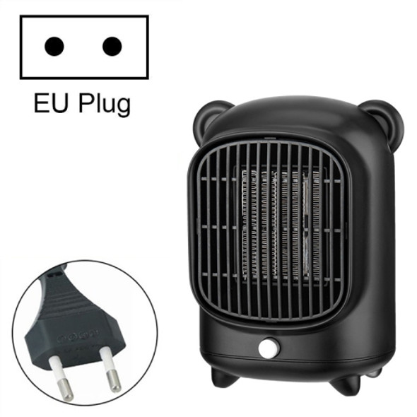 HQ-YND-500 Desktop Mini PTC Heater With Quick Heat Silent Heater, Specification: EU Plug(Retro Black)