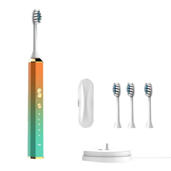 V6 Adult Magnetic Levitation Sonic Household Smart Electric Toothbrush Couple Soft Toothbrush, Style: Wireless Charge Model(Vibrant Orange)