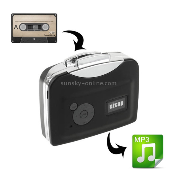 Ezcap 230 Cassette Tape to MP3 Converter Capture Audio Music Player(Black)