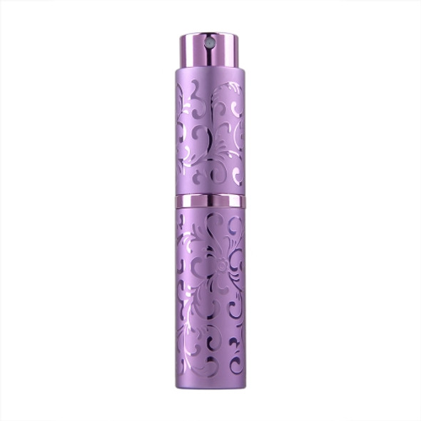 2 PCS Embossed Rotating Perfume Bottle Metal Discharge Bottle Sterilizing Alcohol Spray Bottle, Specification: 10ml(Purple)