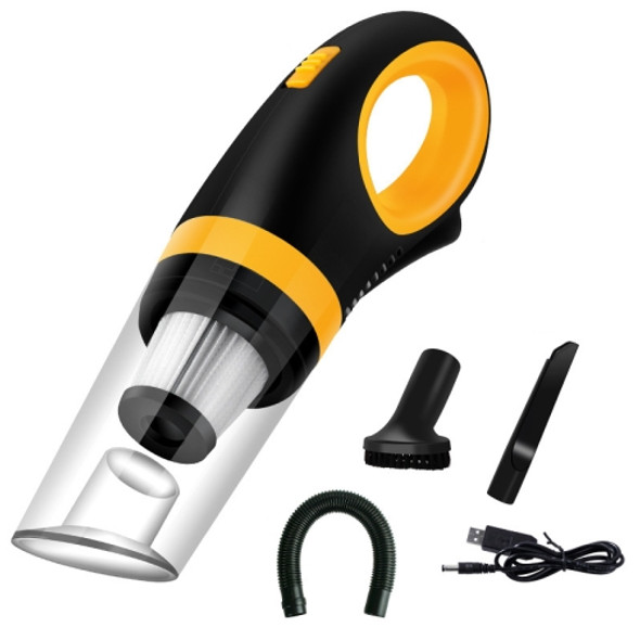 Car Vacuum Cleaner Wireless USB Charging High Power Small Handheld Vacuum Cleaner(Black Yellow)