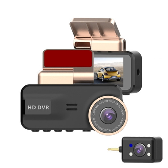 F22 3.16 inch 1080P HD Night Vision Driving Recorder, Standard Version with In-car View Camera