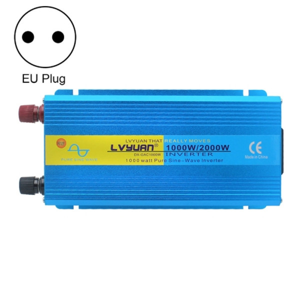 LVYUAN  2000W Car Home Pure Sine Wave Solar Inverter, Specification: 12V To 220V EU Plug