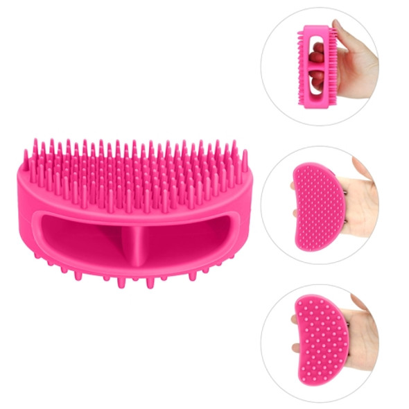 Pet Cleaning Silicone Bath Brush Pet Massage Cleaning Brush(Pink)