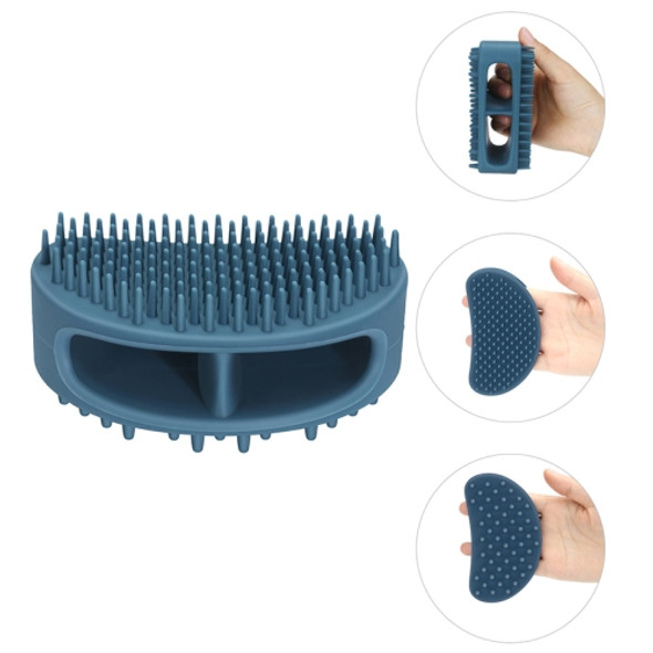 Pet Cleaning Silicone Bath Brush Pet Massage Cleaning Brush(Rock Cyan)