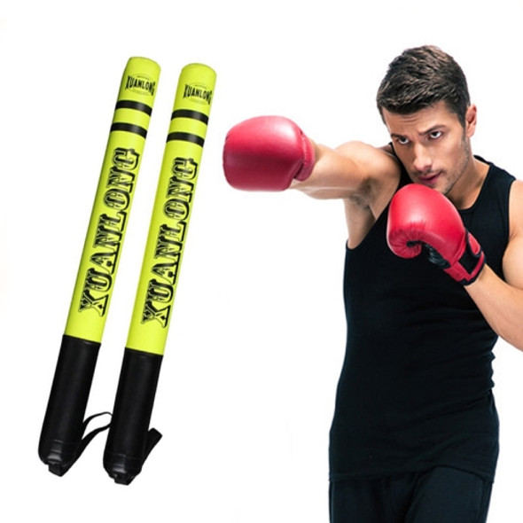 1 Pair XUANLONG PU Boxing Stick Target Sanda Stick Taekwondo Speed Training Equipment Fighting Reaction Target, Length: 57 Cm(Fluorescent Green )