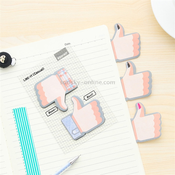 4 PCS Creative Thumb Shape Stickers Message Notepad Convenience Stickers, Random Color Delivery