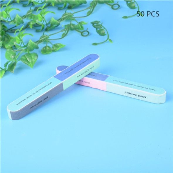 50 PCS Seven Sided Polishing Bar Nail File Buffers Polisher for Fingernails and Toenails