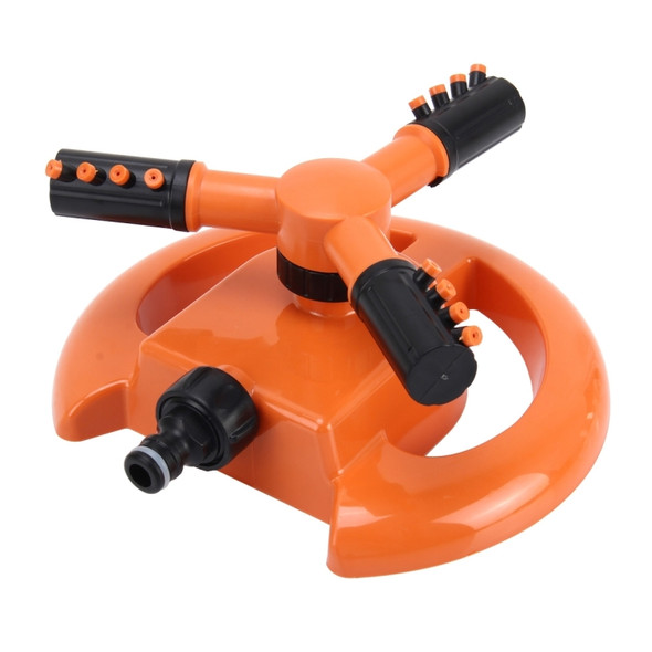 Garden Automatic Rotating Nozzle 360 Degree Rotary Automatic Sprinkler Garden Lawn Watering Nozzle Irrigation Nozzle,Applicable for 3/4 inch Water Pipes(Orange)