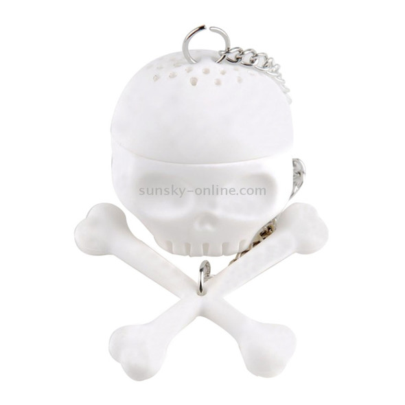 Skull Shape Infuser Silicone Tea Strainers(White)