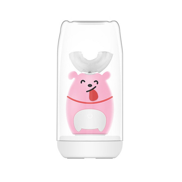 Children Sonic Electric Toothbrush Automatic U-shaped Electric Toothbrush, Age:2-6 Years Old(Pink)