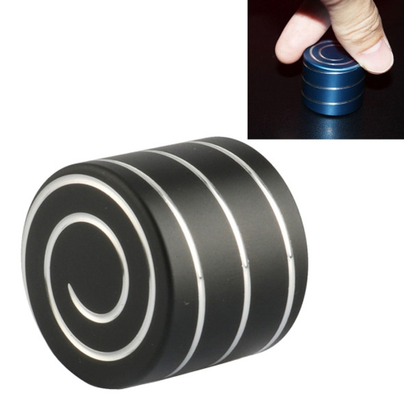 Dynamic Desktop Toy Stress Reducer Anti-Anxiety Aluminum Alloy Spinning Toy(Black)