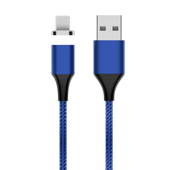 M11 3A USB to 8 Pin Nylon Braided Magnetic Data Cable, Cable Length: 2m (Blue)