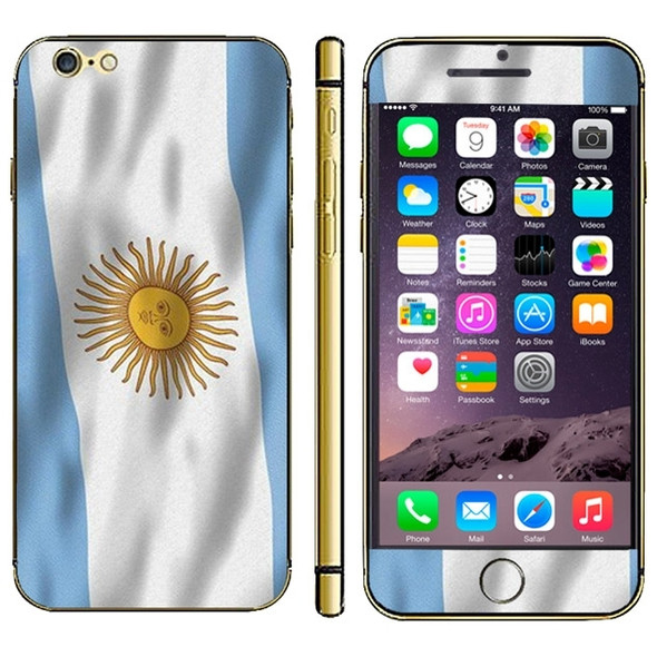 Argentine Flag Pattern Mobile Phone Decal Stickers for iPhone 6 & 6S