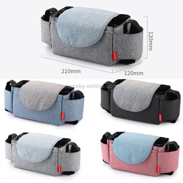 Baby Stroller Bags Large Capacity Mummy Nappy Bag Multifunction Travel Diaper Bag Maternity Nursing Hanging Storage Bag(Blue)