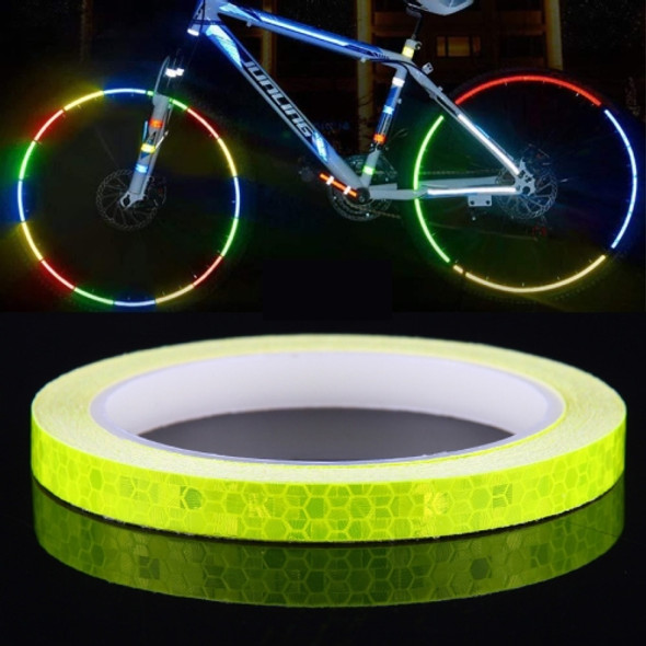 10 Rolls Bicycle Mountain Bike Motorcycle Sticker Car Contour Reflective Sticker Night Riding Reflective Sticker 1 x 800cm(Yellow)