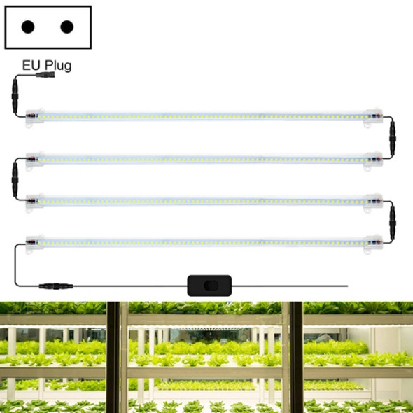 LED Plant Lamp Household Full Spectral Filling Hard Lamp Strip, Style: 50cm 4 Head(Sun Light EU Plug)