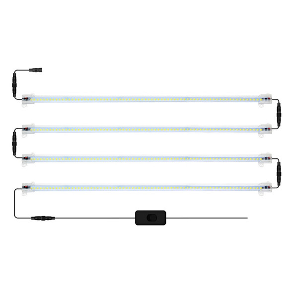 LED Plant Lamp Household Full Spectral Filling Hard Lamp Strip, Style: 50cm 4 Head(Sun Light EU Plug)