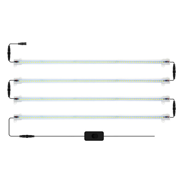 LED Plant Lamp Household Full Spectral Filling Hard Lamp Strip, Style: 50cm 4 Head(Sun Light AU Plug)